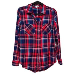 Maurice’s Plaid Long Sleeve‎ Button Down soft cotton  size Small